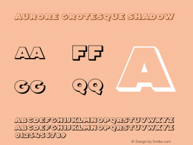 Aurore Grotesque Shadow Version 2.000;hotconv 1.0.109;makeotfexe 2.5.65596图片样张