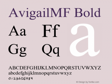 AvigailMF-Bold Version 2.000图片样张