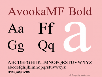 AvookaMF Bold Version 2.000图片样张