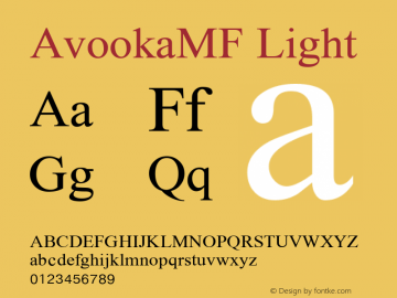 AvookaMF Light Version 2.000图片样张