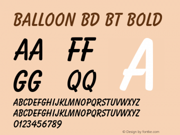 Balloon Bd BT Bold Version 1.01 emb4-OT图片样张