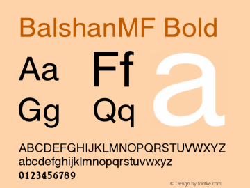 BalshanMF Bold Version 1.000图片样张