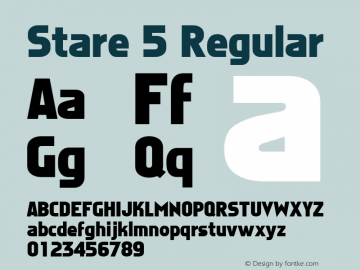 Stare 5 Regular Altsys Fontographer 3.5  3/15/92 Font Sample