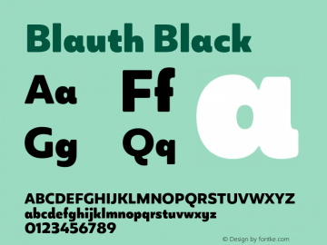 Blauth Black Version 1.012;PS 001.012;hotconv 1.0.88;makeotf.lib2.5.64775图片样张