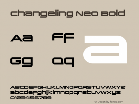 Changeling Neo Bold Version 1.004; Changeling Neo Bold图片样张