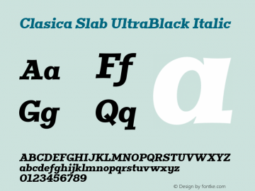 ClasicaSlabUltraBlack-Italic 1.000图片样张