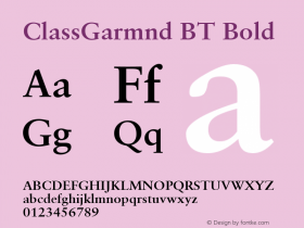 ClassGarmnd BT Bold Version 1.01 emb4-OT图片样张