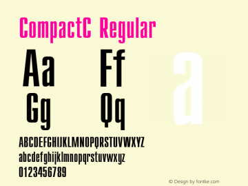 CompactC Regular OTF 1.0;PS 001.000;Core 116;AOCW 1.0 161图片样张