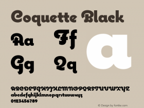 Coquette Black Version 2.002;PS 002.002;hotconv 1.0.88;makeotf.lib2.5.64775图片样张