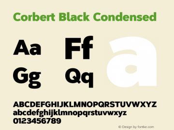 Corbert Black Condensed Version 002.001 March 2020图片样张