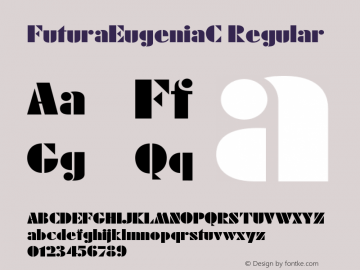 FuturaEugeniaC Regular 001.000 Font Sample