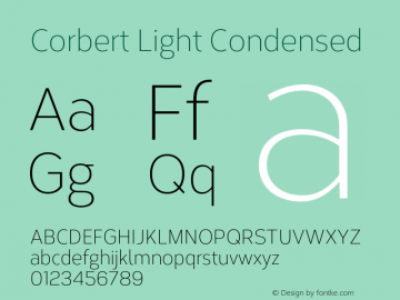 Corbert Light Condensed Version 002.001 March 2020图片样张