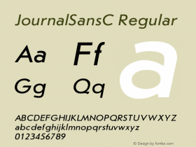 JournalSansC Regular 001.000 Font Sample