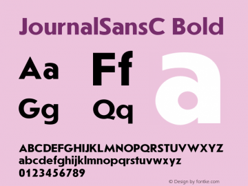 JournalSansC Bold OTF 1.0;PS 001.000;Core 116;AOCW 1.0 161图片样张