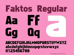 Faktos Regular 002.050 Font Sample