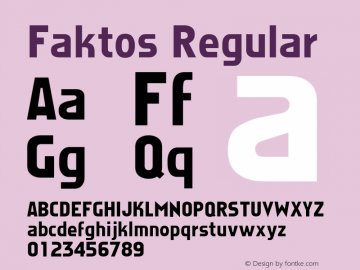 Faktos Regular Altsys Metamorphosis:4/10/92 Font Sample