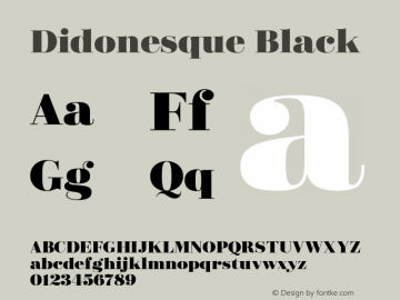 Didonesque Black Version 1.000;PS 001.000;hotconv 1.0.88;makeotf.lib2.5.64775图片样张