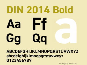 DIN 2014 Bold Version 1.000图片样张