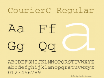 CourierC Regular OTF 1.0;PS 001.000;Core 116;AOCW 1.0 161图片样张