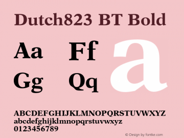 Dutch823 BT Bold Version 1.01 emb4-OT图片样张