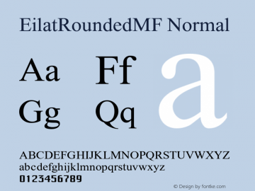 EilatRoundedMF-Normal Version 2.000图片样张