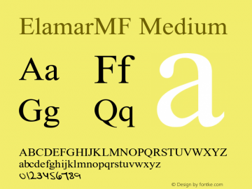 ElamarMF-Medium Version 2.000图片样张
