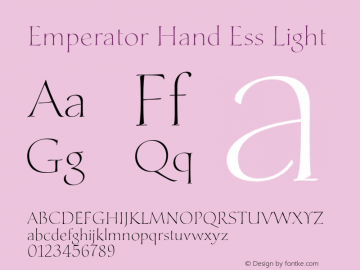 Emperator Hand Ess Light Version 1.000;hotconv 1.0.109;makeotfexe 2.5.65596图片样张