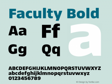 Faculty Bold Version 5.000;FEAKit 1.0图片样张