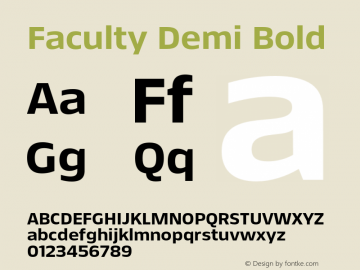 Faculty Demi Bold Version 5.000;FEAKit 1.0图片样张