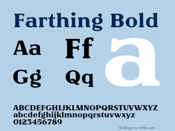 Farthing Bold Version 7.000;FEAKit 1.0图片样张