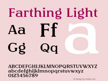 Farthing Light Version 7.000;FEAKit 1.0图片样张