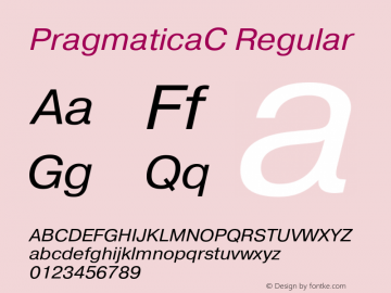 PragmaticaC Regular 001.000图片样张