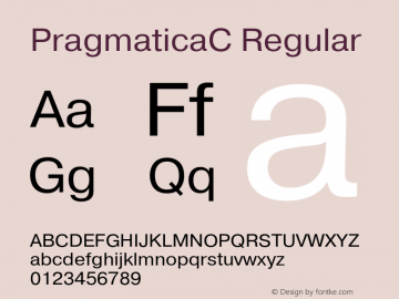 PragmaticaC Regular 001.000图片样张