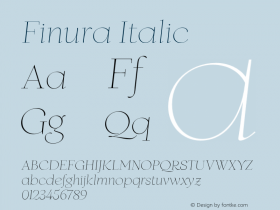 Finura-Italic Version 1.0图片样张