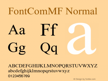 FontComMF-Normal Version 2.000图片样张