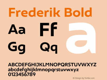 Frederik Bold Version 001.000 February 2019图片样张