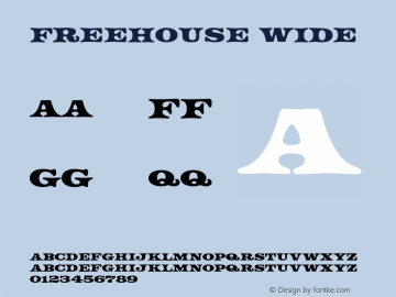 Freehouse Wide Version 5.000;PS 005.000;hotconv 1.0.88;makeotf.lib2.5.64775图片样张