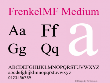 FrenkelMF Medium Version 2.000图片样张