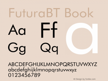 FuturaBT Book Version 3.10, build 19, s3图片样张