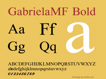 GabrielaMF-Bold Version 2.000图片样张