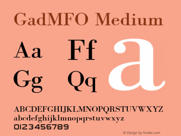 GadMFO Medium Macromedia Fontographer 4.1.3 12/22/03图片样张