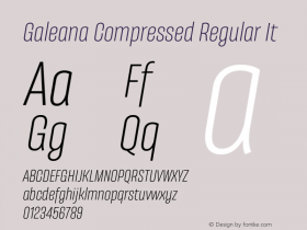 Galeana Compressed Regular It Version 0.000;hotconv 1.0.109;makeotfexe 2.5.65596图片样张