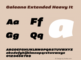 Galeana Extended Heavy It Version 0.000;hotconv 1.0.109;makeotfexe 2.5.65596图片样张