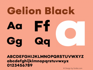 Gelion Black Version 2.000;hotconv 1.0.109;makeotfexe 2.5.65596图片样张