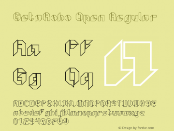 GetaRobo Open Outline Version 1.000;PS 001.000;hotconv 1.0.38图片样张