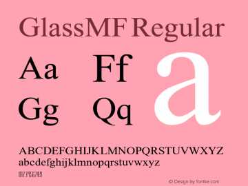 GlassMF-Regular Version 2.000图片样张