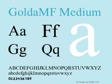GoldaMF-Medium Version 2.000图片样张