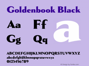 Goldenbook Black Version 2.011;hotconv 1.0.109;makeotfexe 2.5.65596图片样张