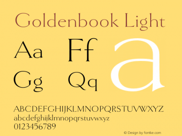 Goldenbook Light Version 2.011;hotconv 1.0.109;makeotfexe 2.5.65596图片样张