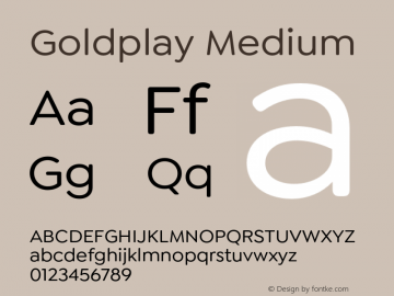 Goldplay Medium Version 1.000;hotconv 1.0.109;makeotfexe 2.5.65596图片样张